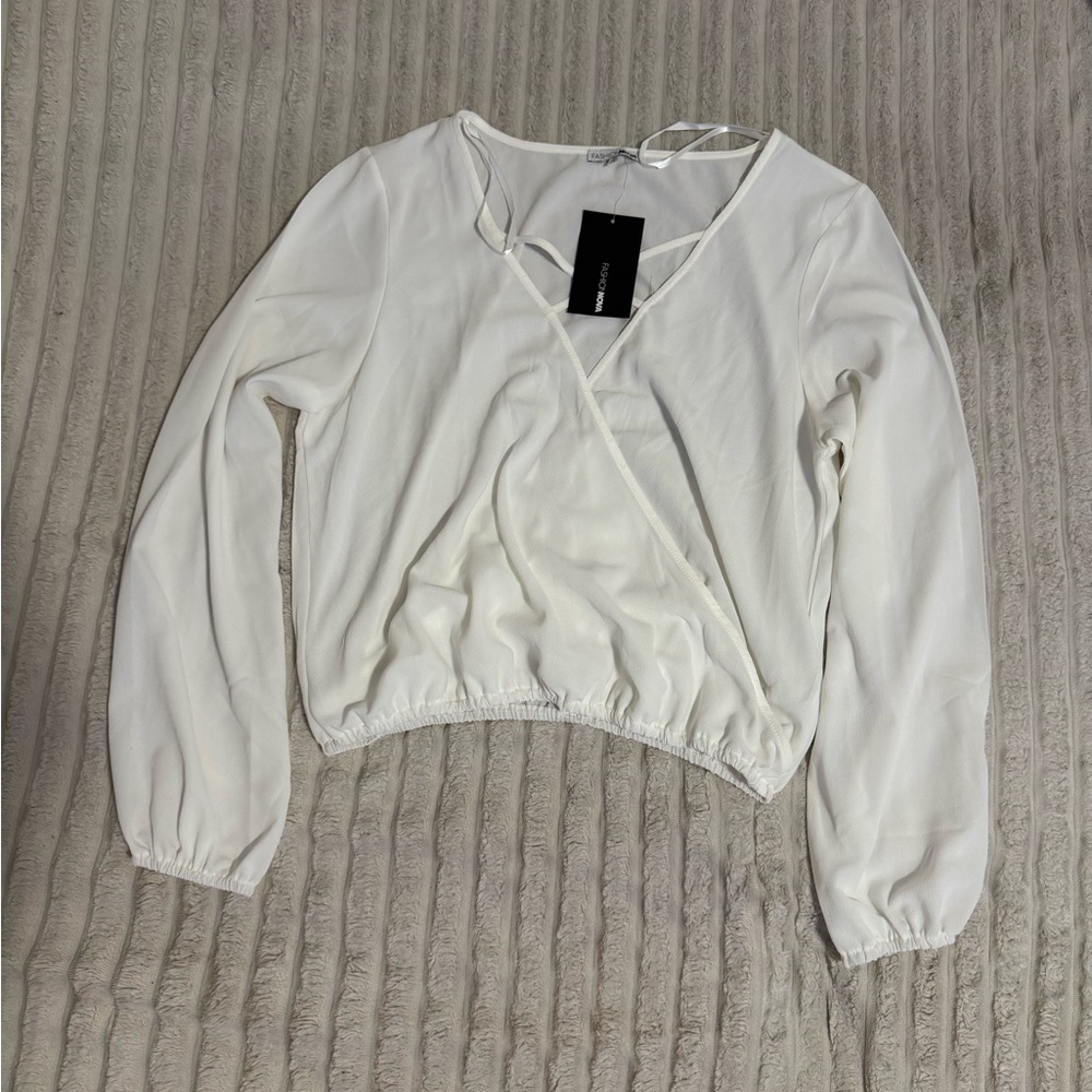 Elegant White Sheer Women's Top